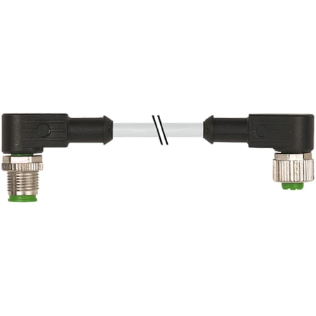 Murrelektronik M12 male 0 Degree / M8 female 0 Degree, PUR 3x0.25 bk UL/CSA+drag chain 3m 7000-40241-2330200